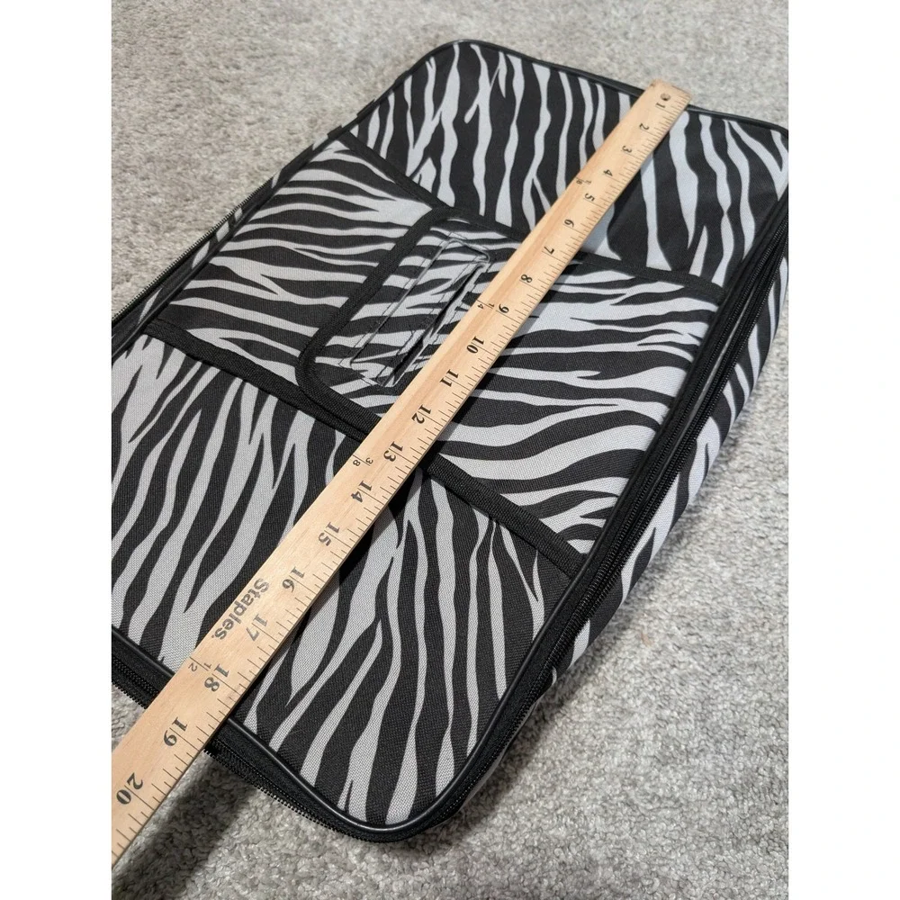 Insulated Food Carrier Large Black Zebra Print Thermal Picnic Bag Cold - Hot